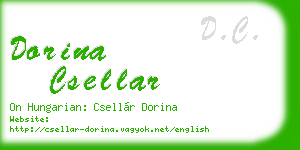 dorina csellar business card